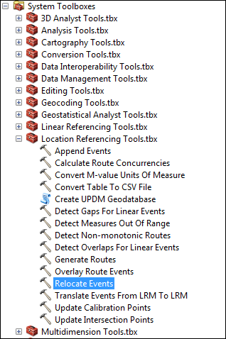 Relocate Events tool