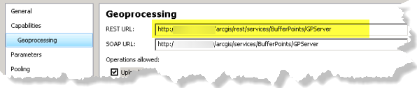 Accessing the REST URL in the Service Editor